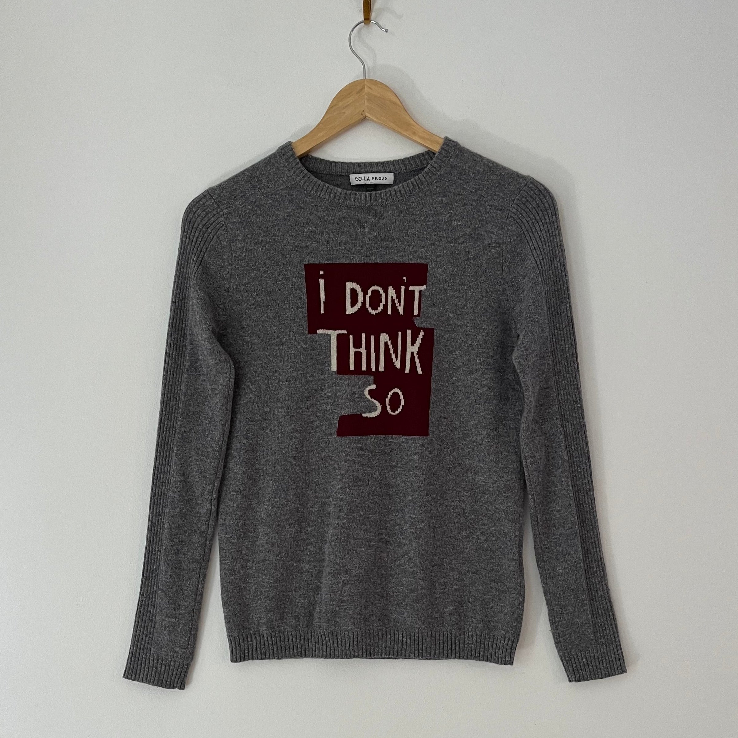 Bella Freud I DONT THINK SO Cashmere Sweater Size XS.