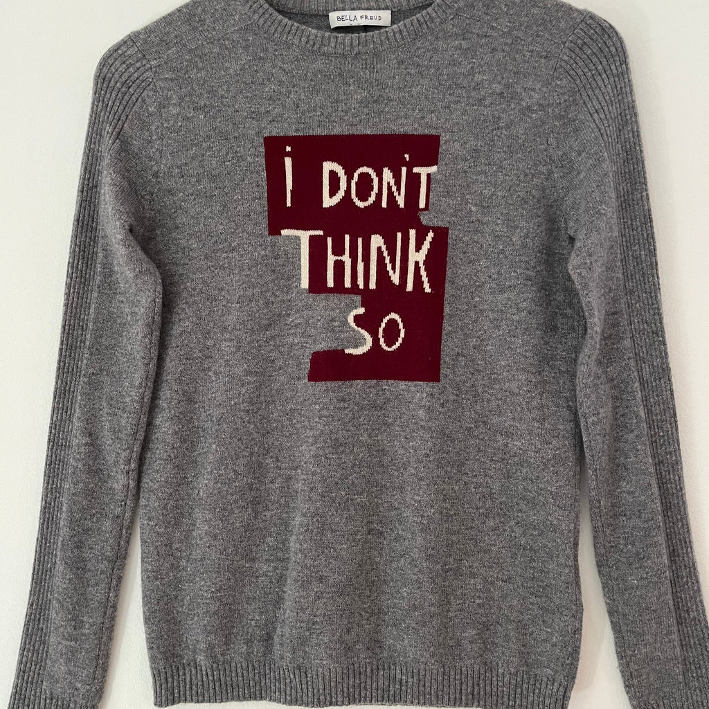 Bella Freud I DONT THINK SO Cashmere Sweater Size XS.
