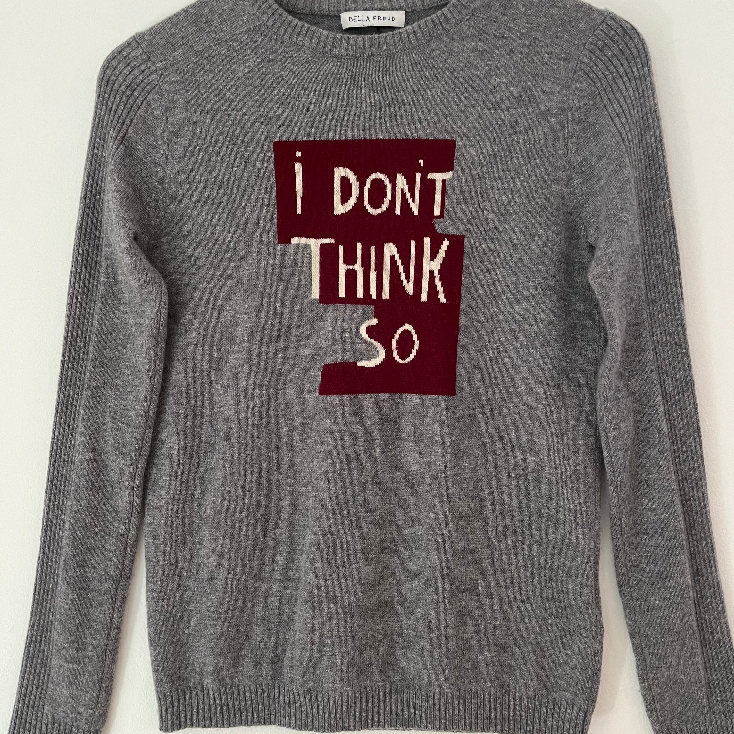 Bella Freud I DONT THINK SO Cashmere Sweater Size XS.
