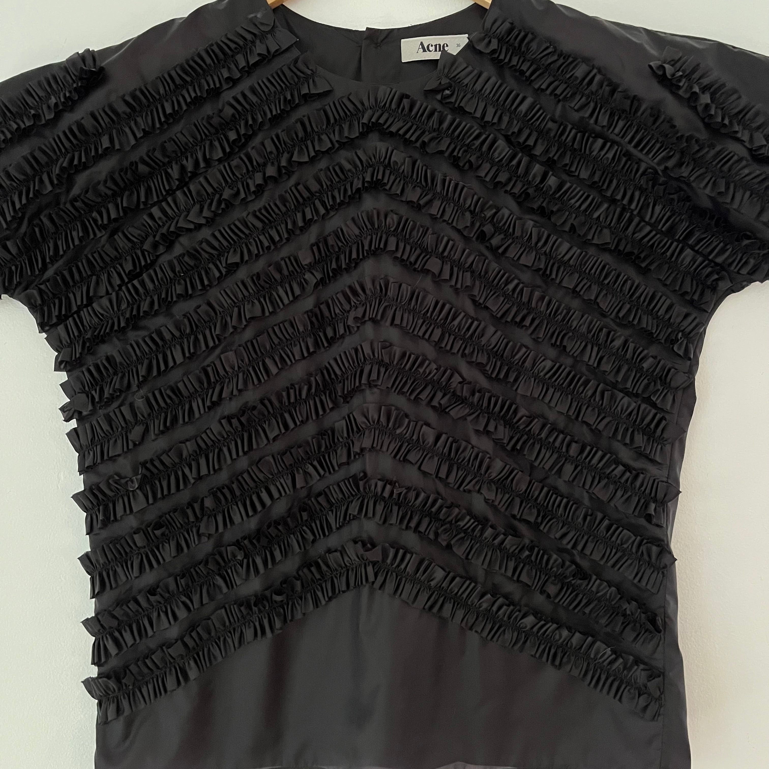 ACNE Studios JAE PARACHUTE Ruffle Top Size 36/S/AU8.