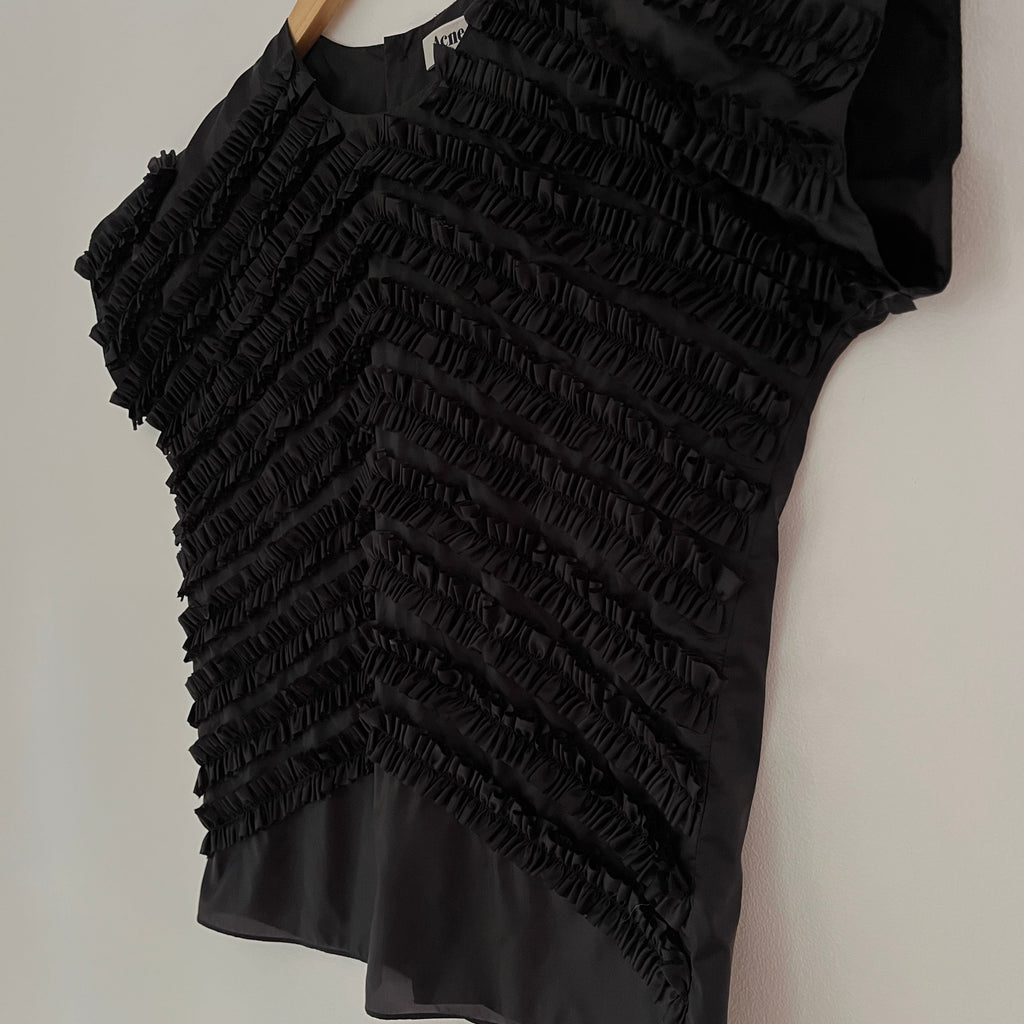 ACNE Studios JAE PARACHUTE Ruffle Top Size 36/S/AU8.