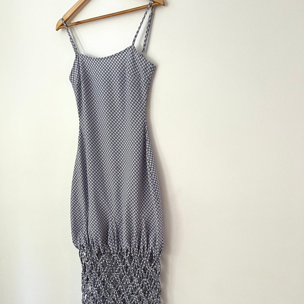 Wynn Hamlyn Sample Macrame Slip Dress Size 8.