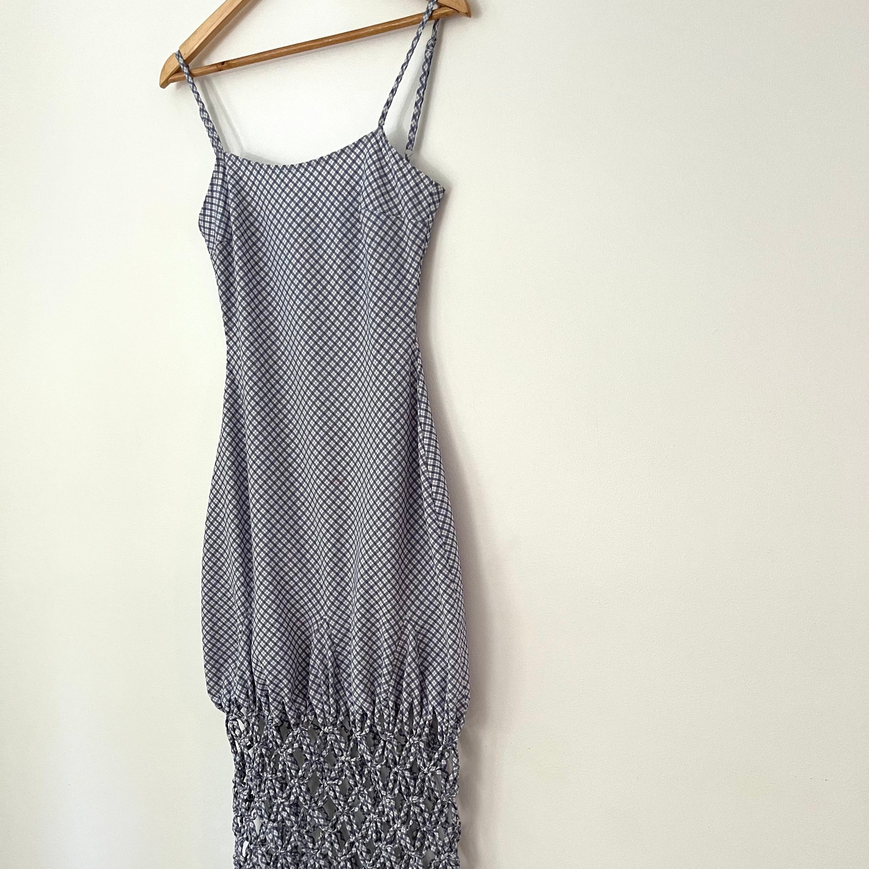 Wynn Hamlyn Sample Macrame Slip Dress Size 8.