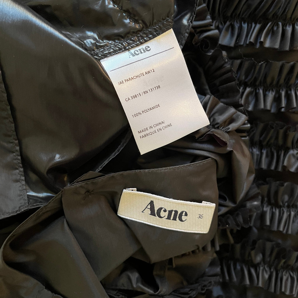 ACNE Studios JAE PARACHUTE Ruffle Top Size 36/S/AU8.