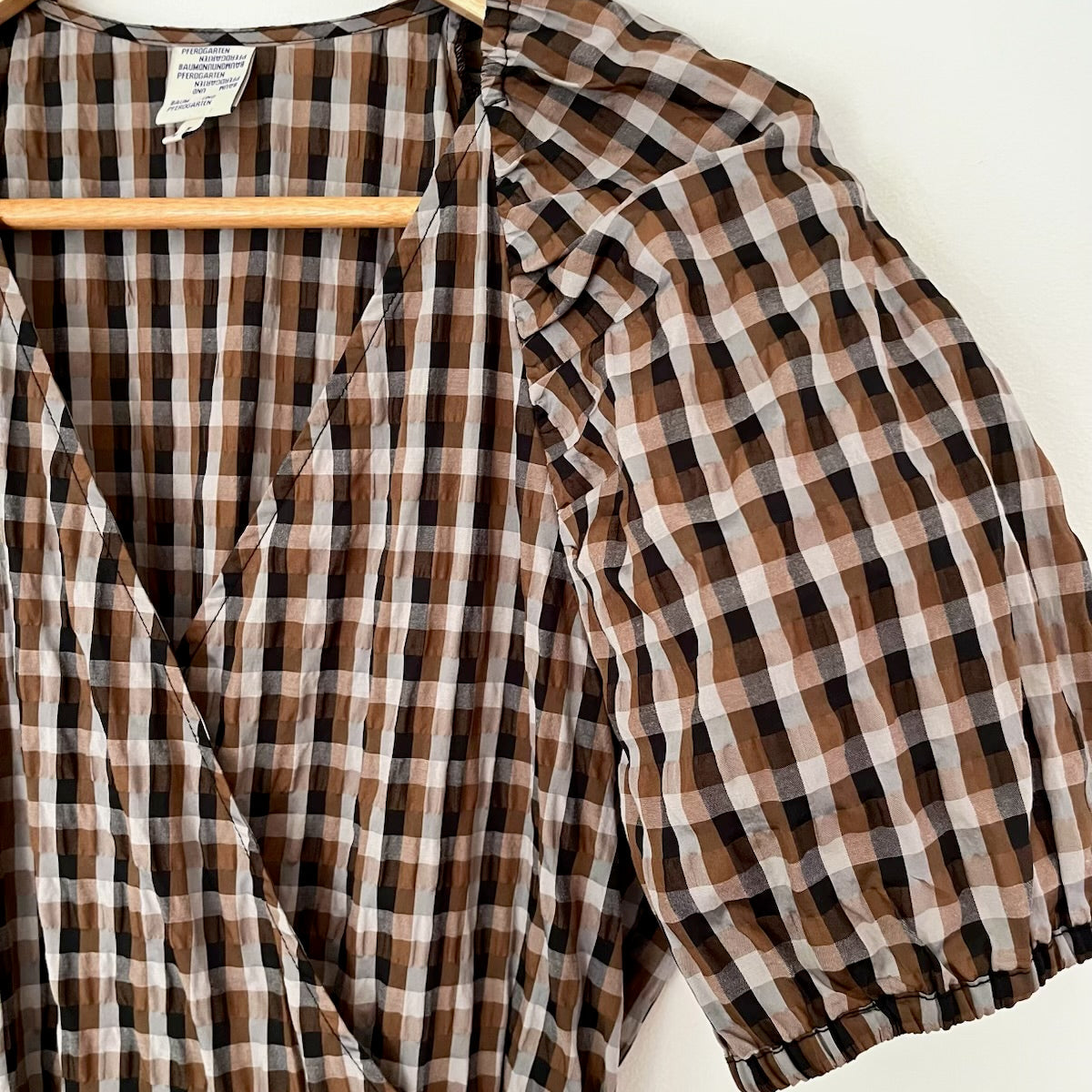 Baum Und Pfertgarten ADALAINE Puff Sleeve Dress in Tobacco Size 40/AU12-14.