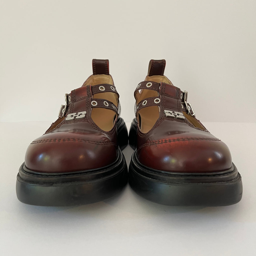 Ganni EVERYDAY BUTTERFLY Mary Janes Size 38.