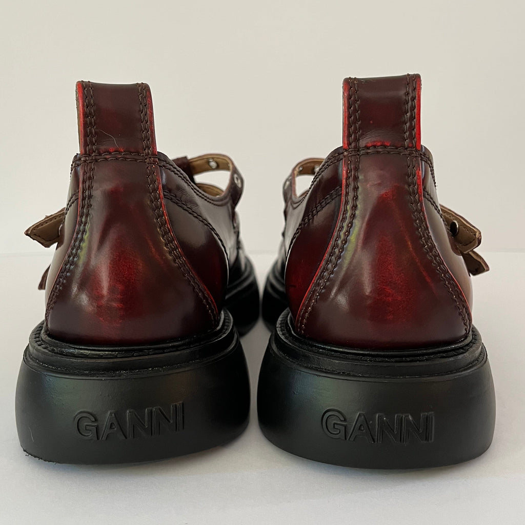 Ganni EVERYDAY BUTTERFLY Mary Janes Size 38.