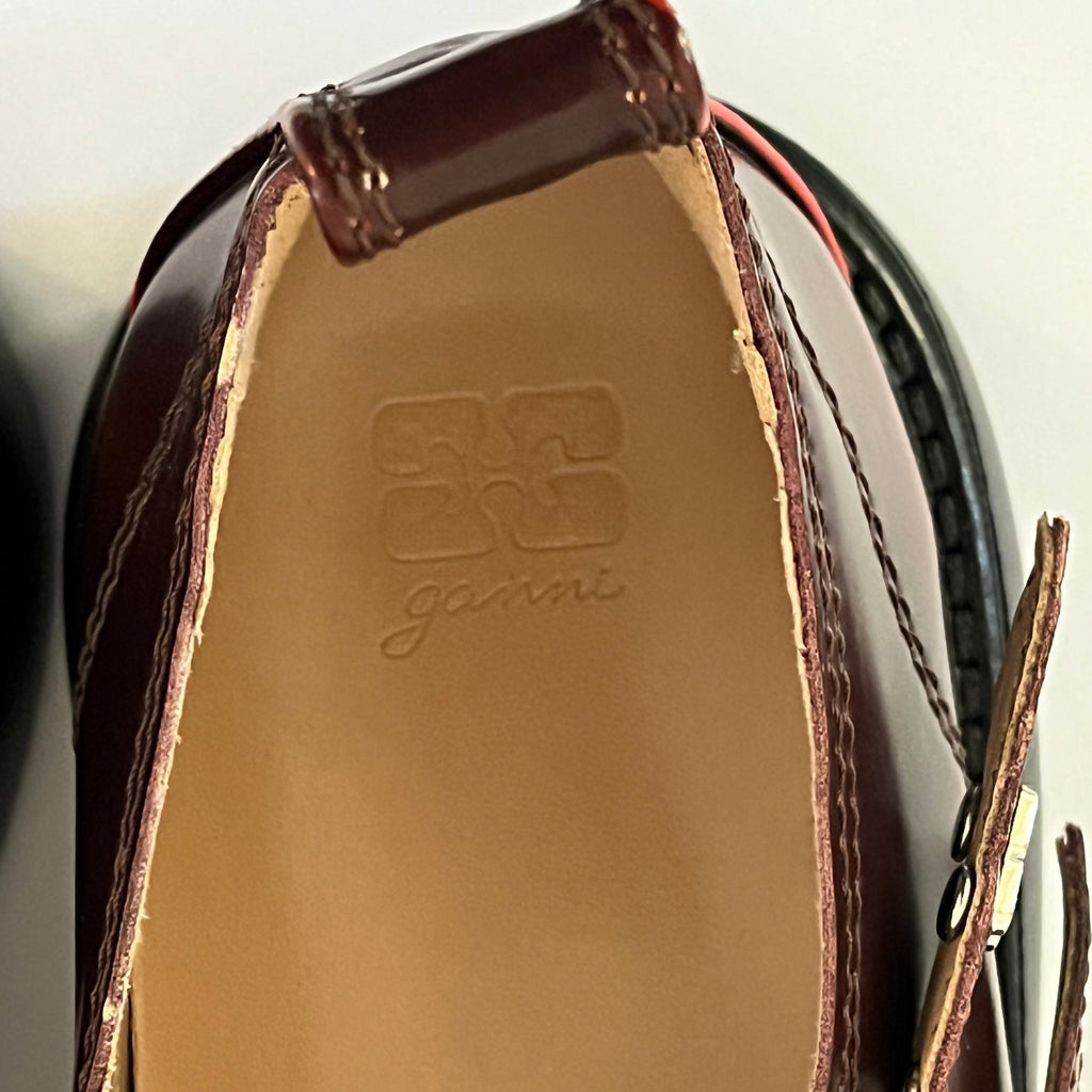 Ganni EVERYDAY BUTTERFLY Mary Janes Size 38.