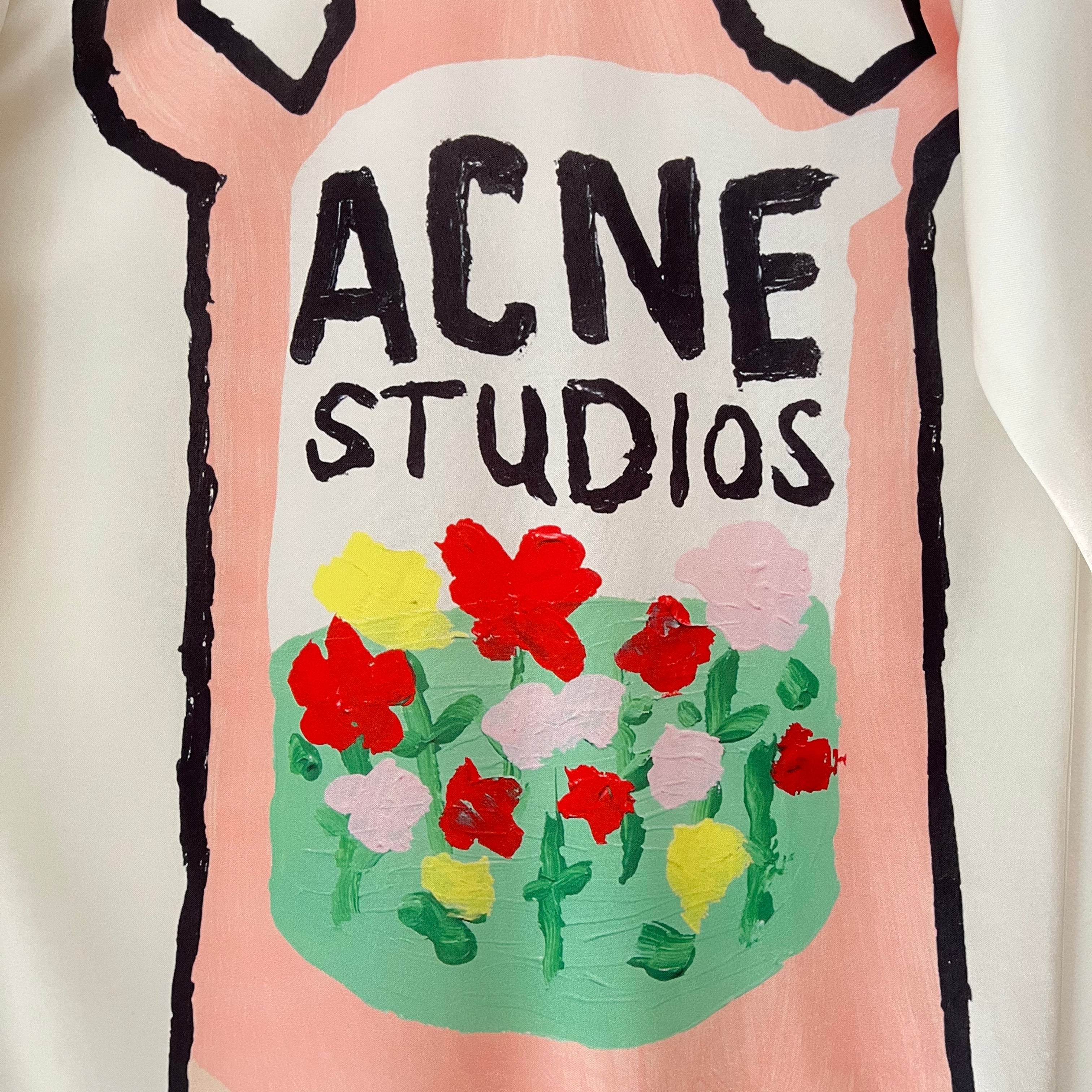 Acne Studios x Grant Levy-Lucero Graphic Mini Dress Size S.