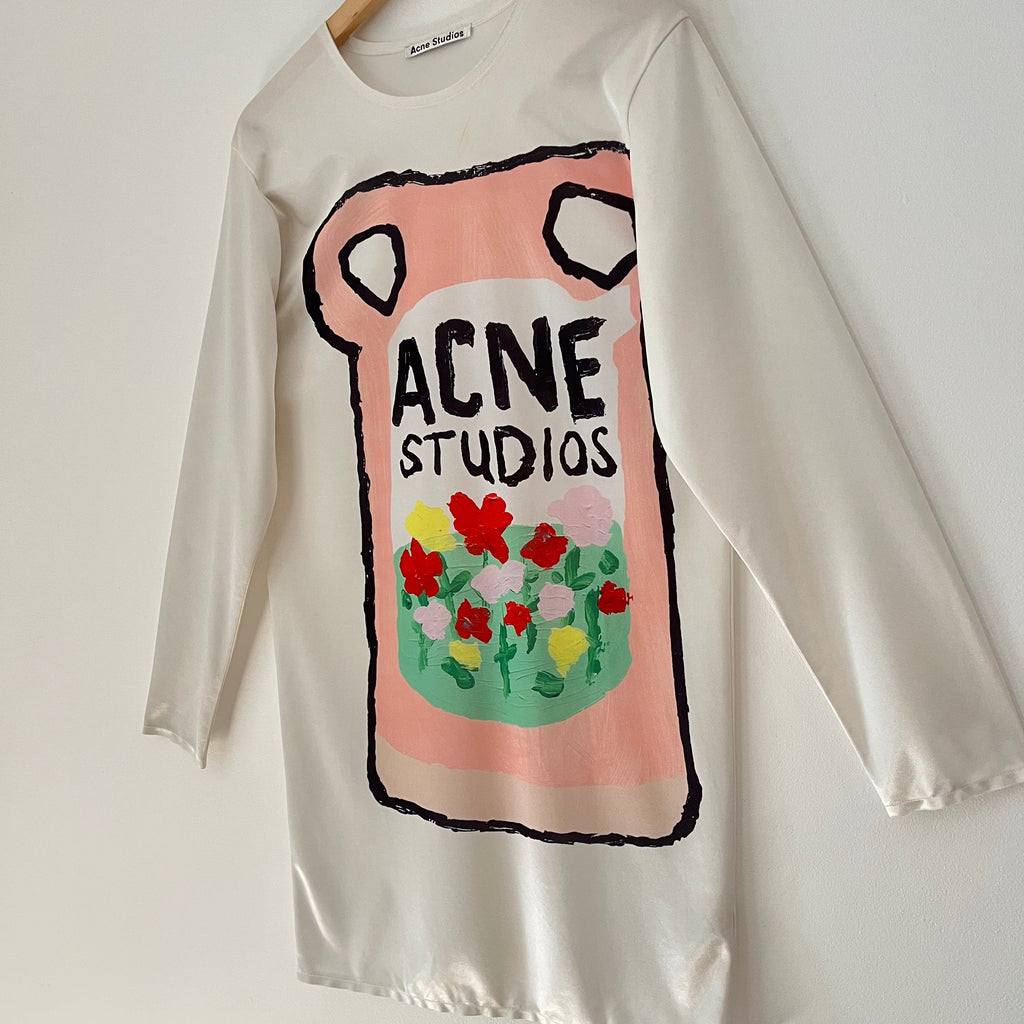 Acne Studios x Grant Levy-Lucero Graphic Mini Dress Size S.