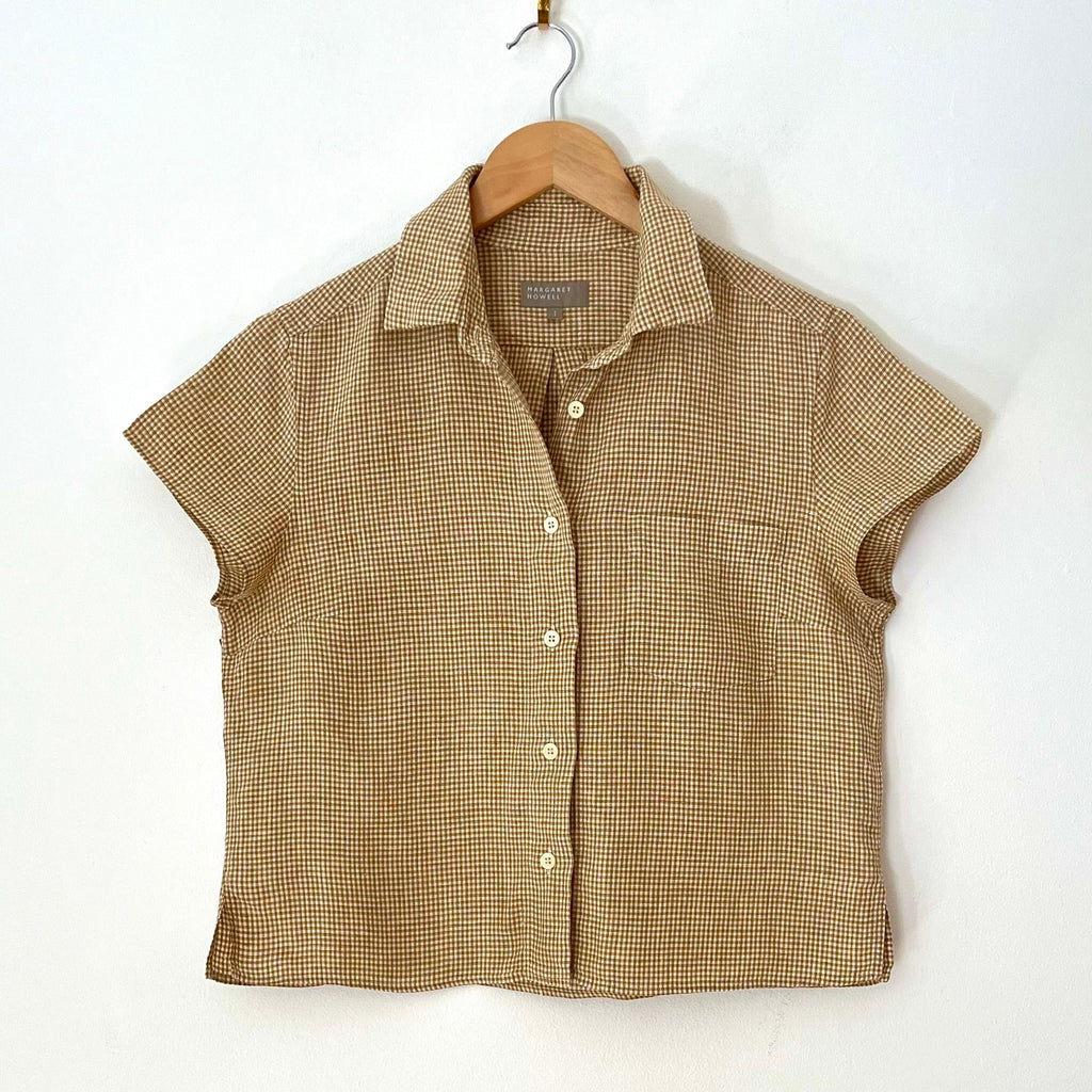 Margaret Howell Linen Checked Shirt Size 1/XS-S.
