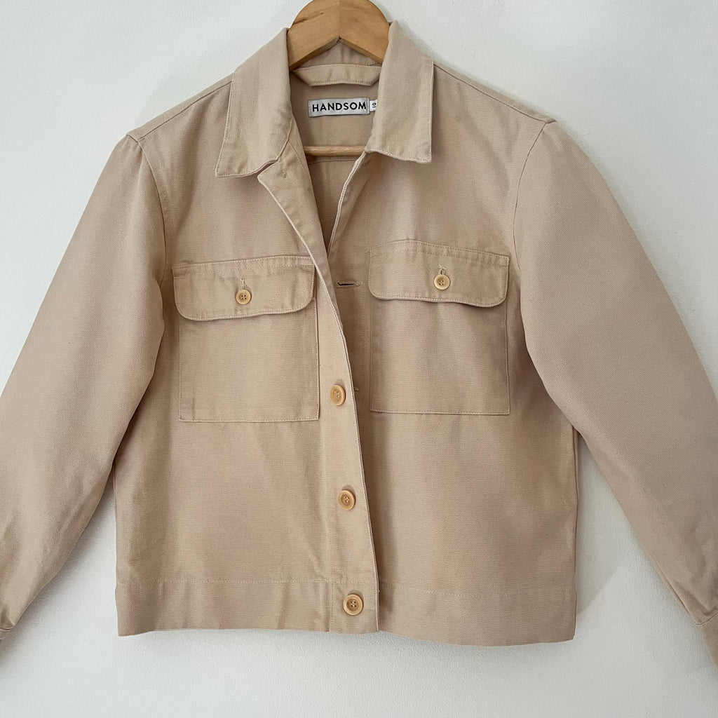 Handsom Utility/Chore Jacket in Ecru Size AU10/M.