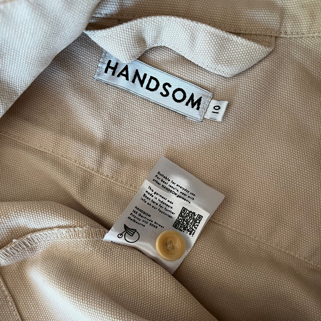 Handsom Utility/Chore Jacket in Ecru Size AU10/M.