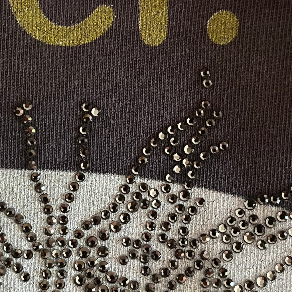 Collina Strada RHINESTONE Graphic Tee Size L.