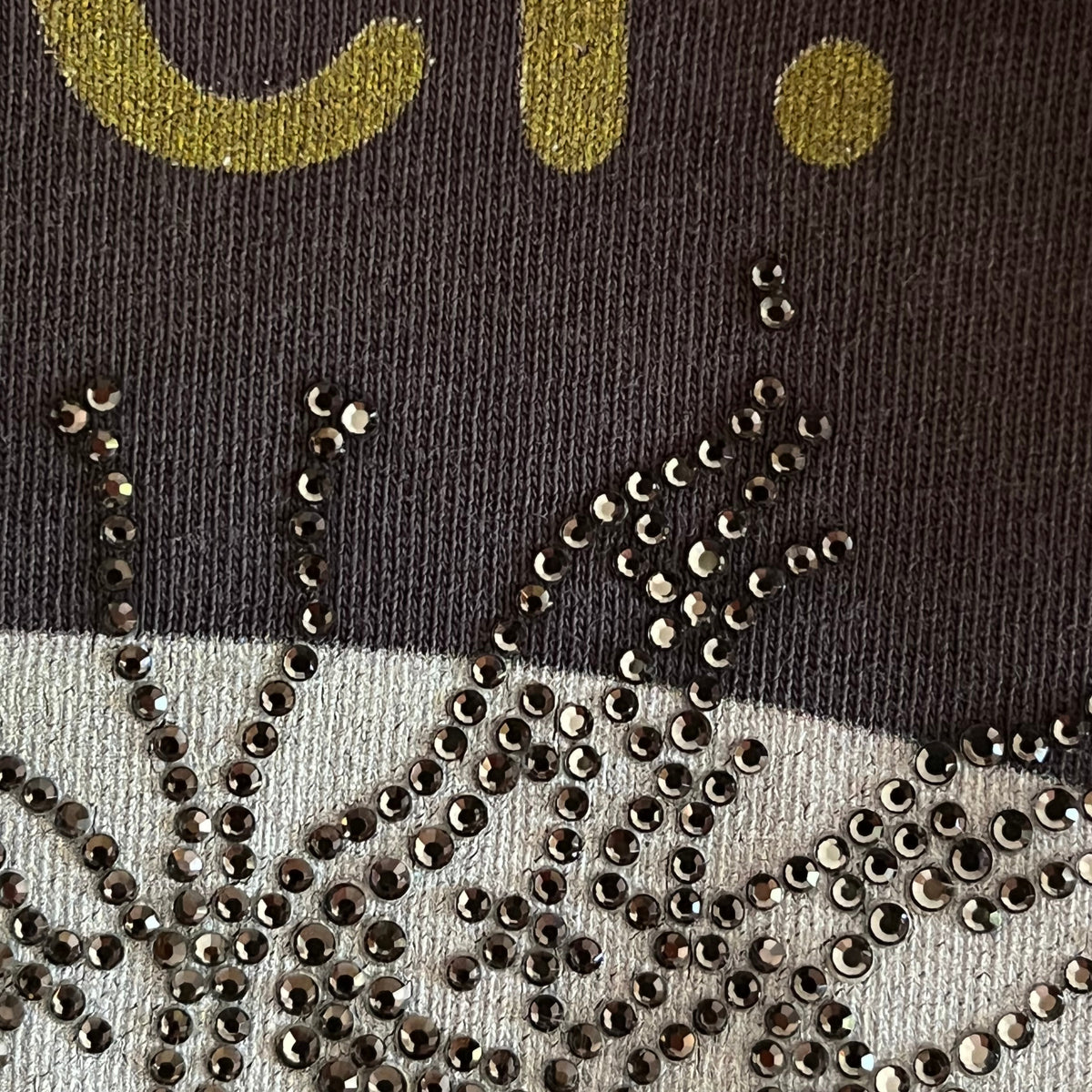 Collina Strada RHINESTONE Graphic Tee Size L.
