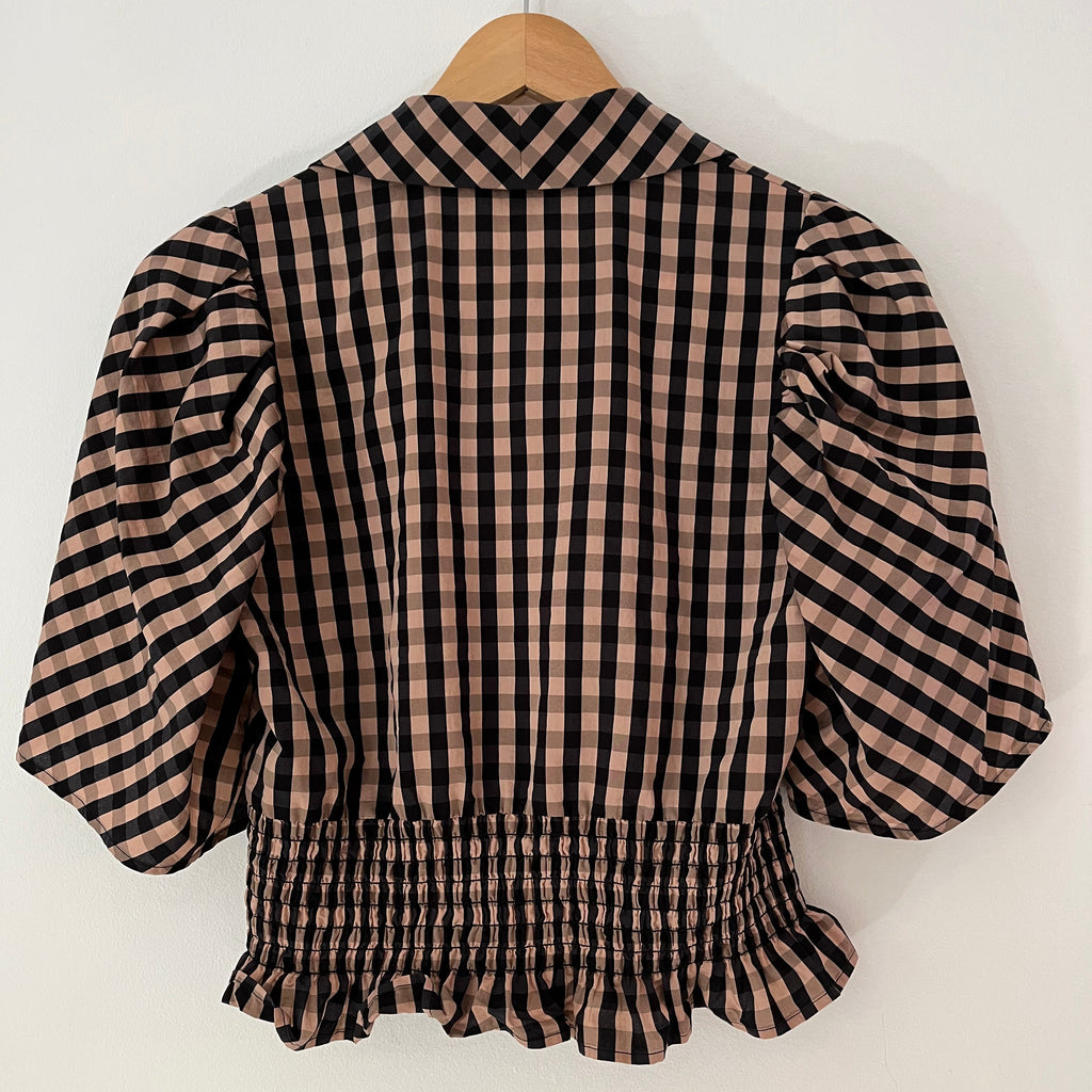 Baum Und Pferdgarten MALALA Blouse in Camel Check Size 34/XS.