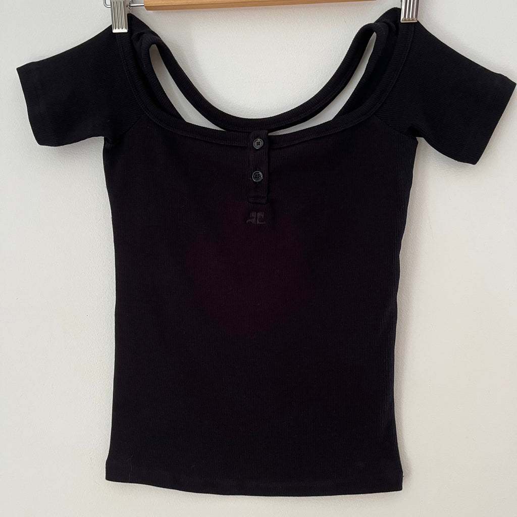 Courreges HYPERBOLE 90S Rib Top Size M.
