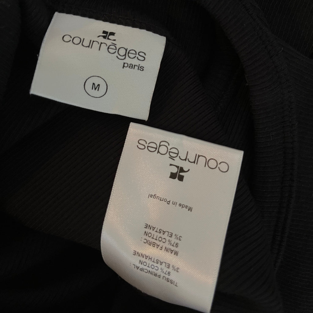 Courreges HYPERBOLE 90S Rib Top Size M.