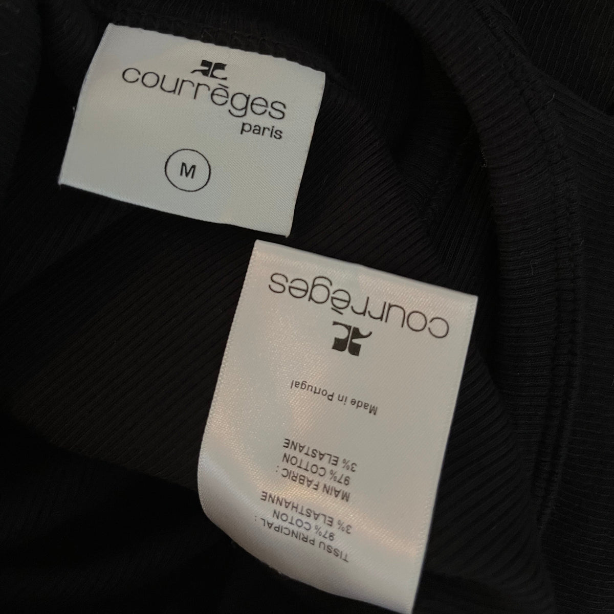 Courreges HYPERBOLE 90S Rib Top Size M.