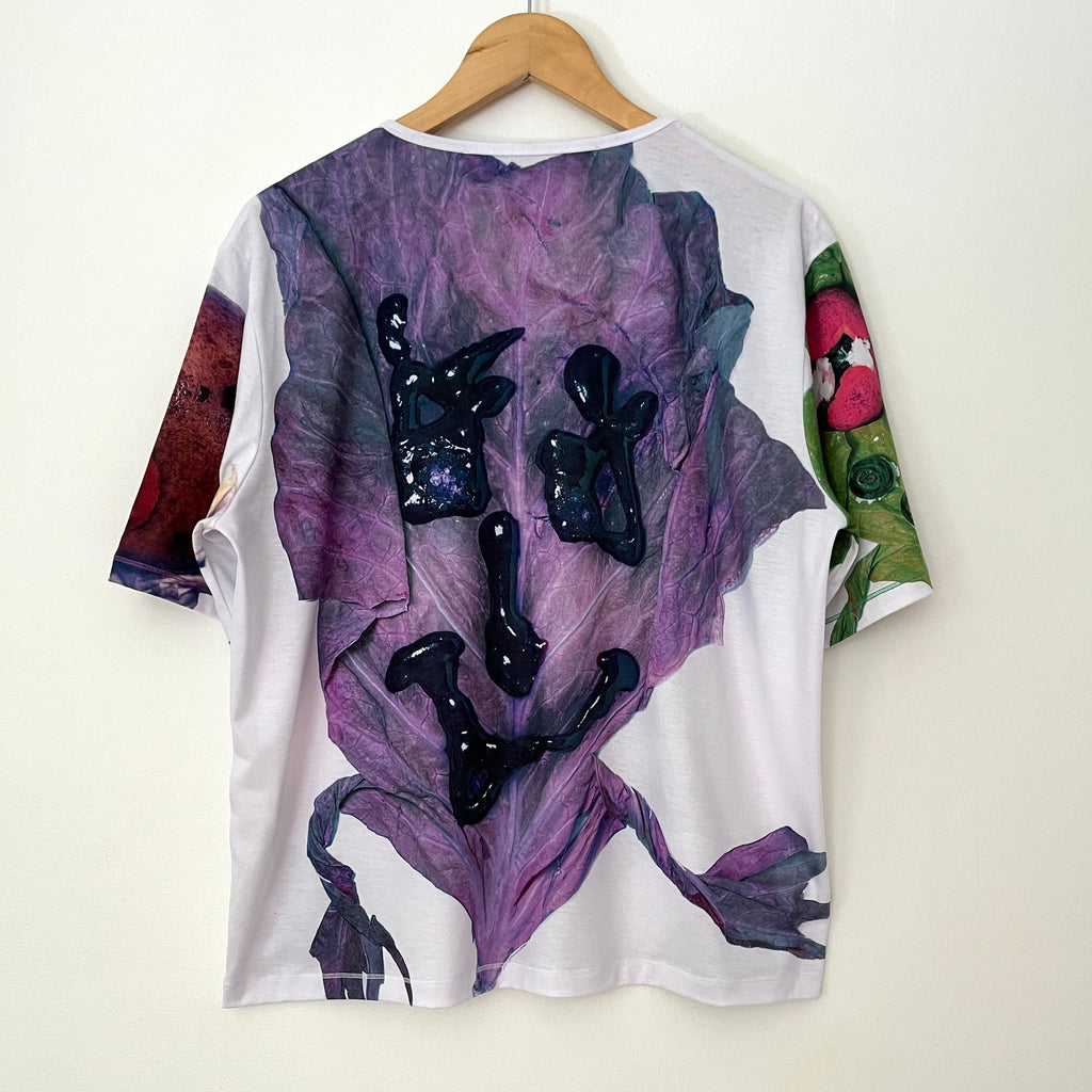 Chorpova Lowena WHITE SALAD SPIN T-shirt Size XS.