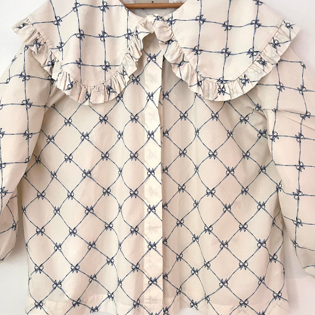 Damson Madder LOLA Blouse in Bow Print Size 16.