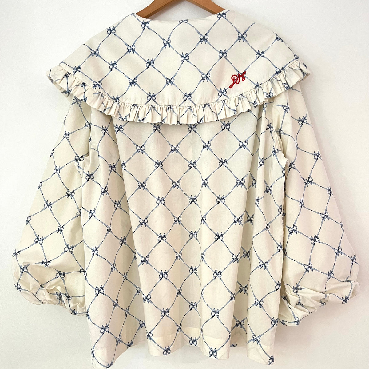 Damson Madder LOLA Blouse in Bow Print Size 16.