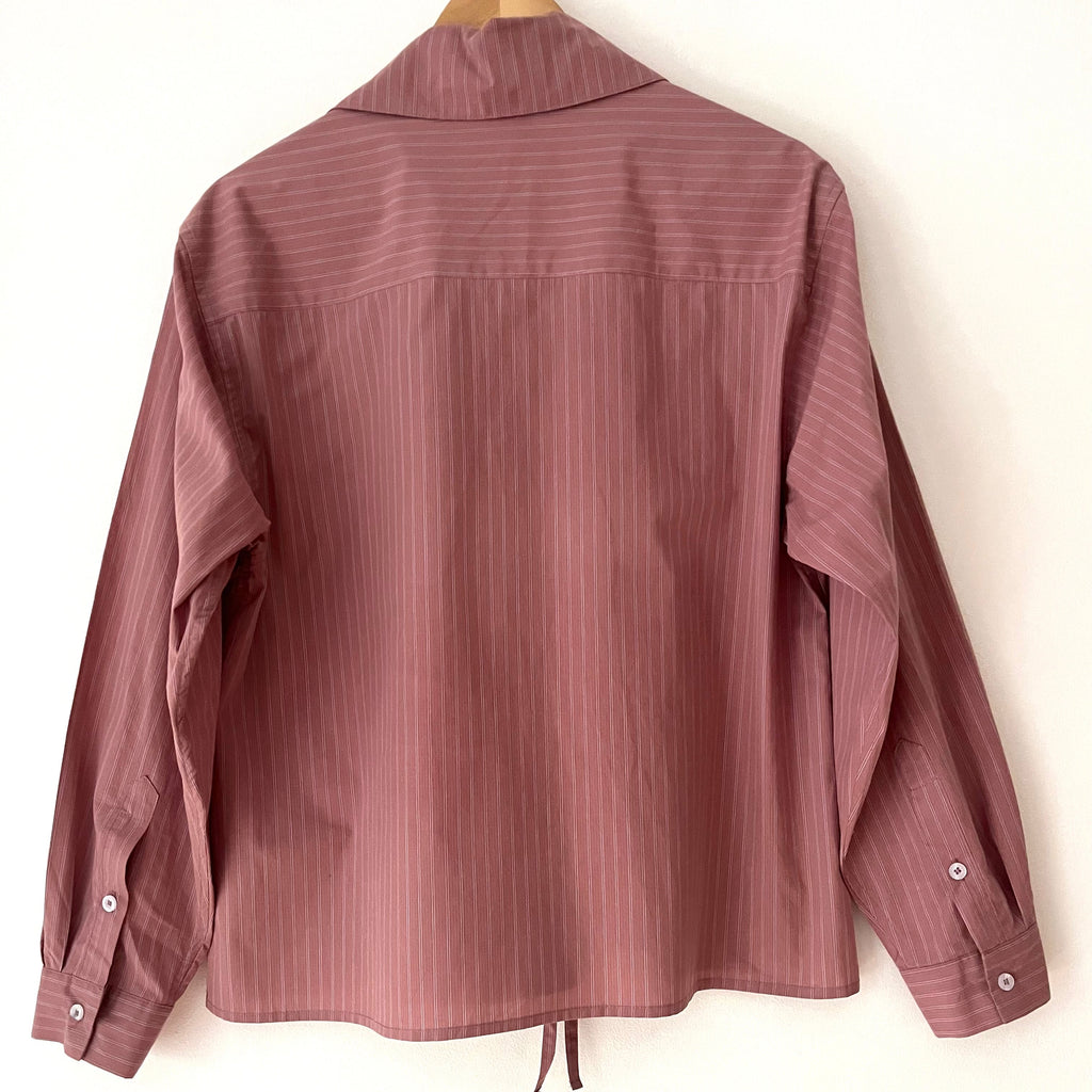 Deiji Studios ARCH TIE Shirt in Salt Stripe Size S.