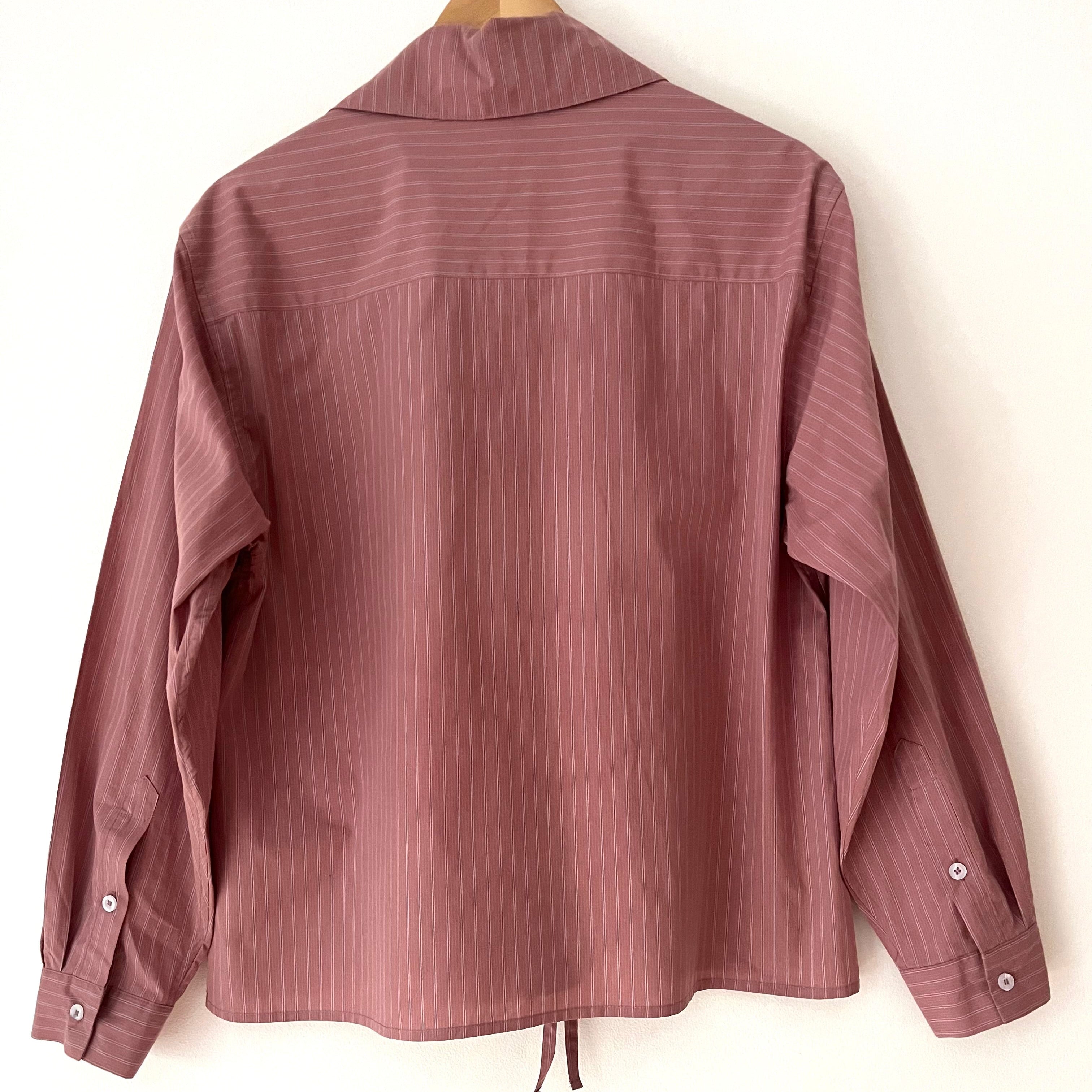 Deiji Studios ARCH TIE Shirt in Salt Stripe Size S.