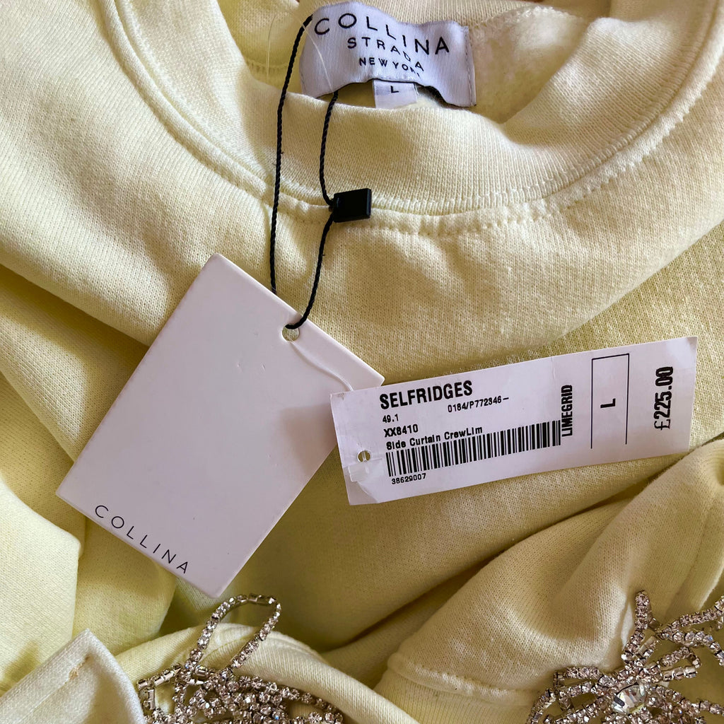 Collina Strada BNWT SIDE CURTAIN Crew Jumper Size L.
