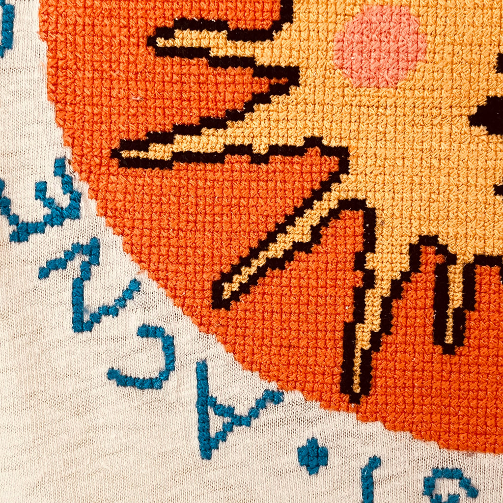 Acne Studios Yellow Sun Embroidery Tee Size M.