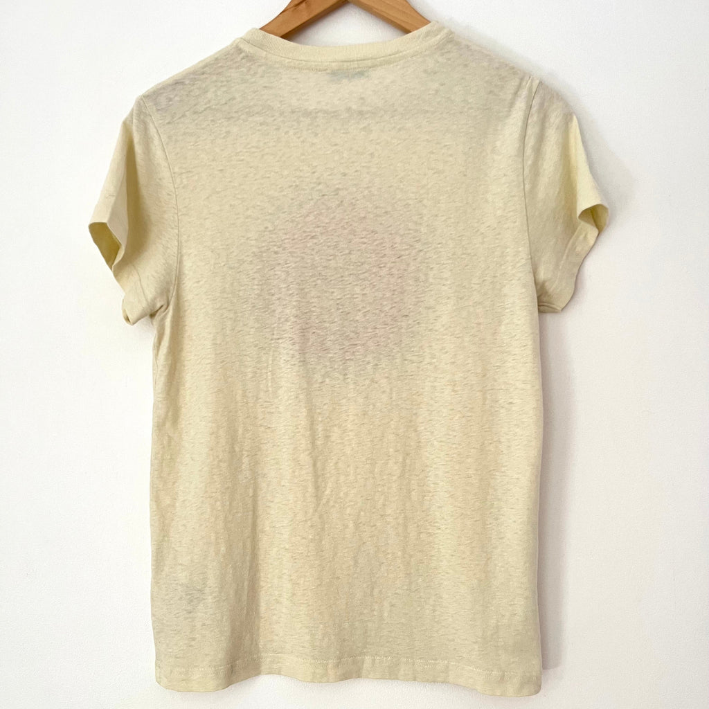 Acne Studios Yellow Sun Embroidery Tee Size M.