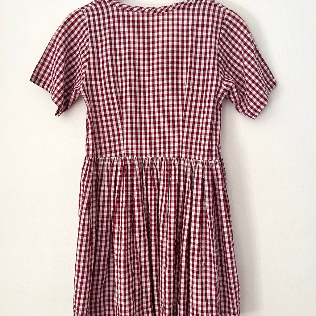 Yoli & Otis BNWT GEORGE Dress in Red/Wine Gingham Size 8.