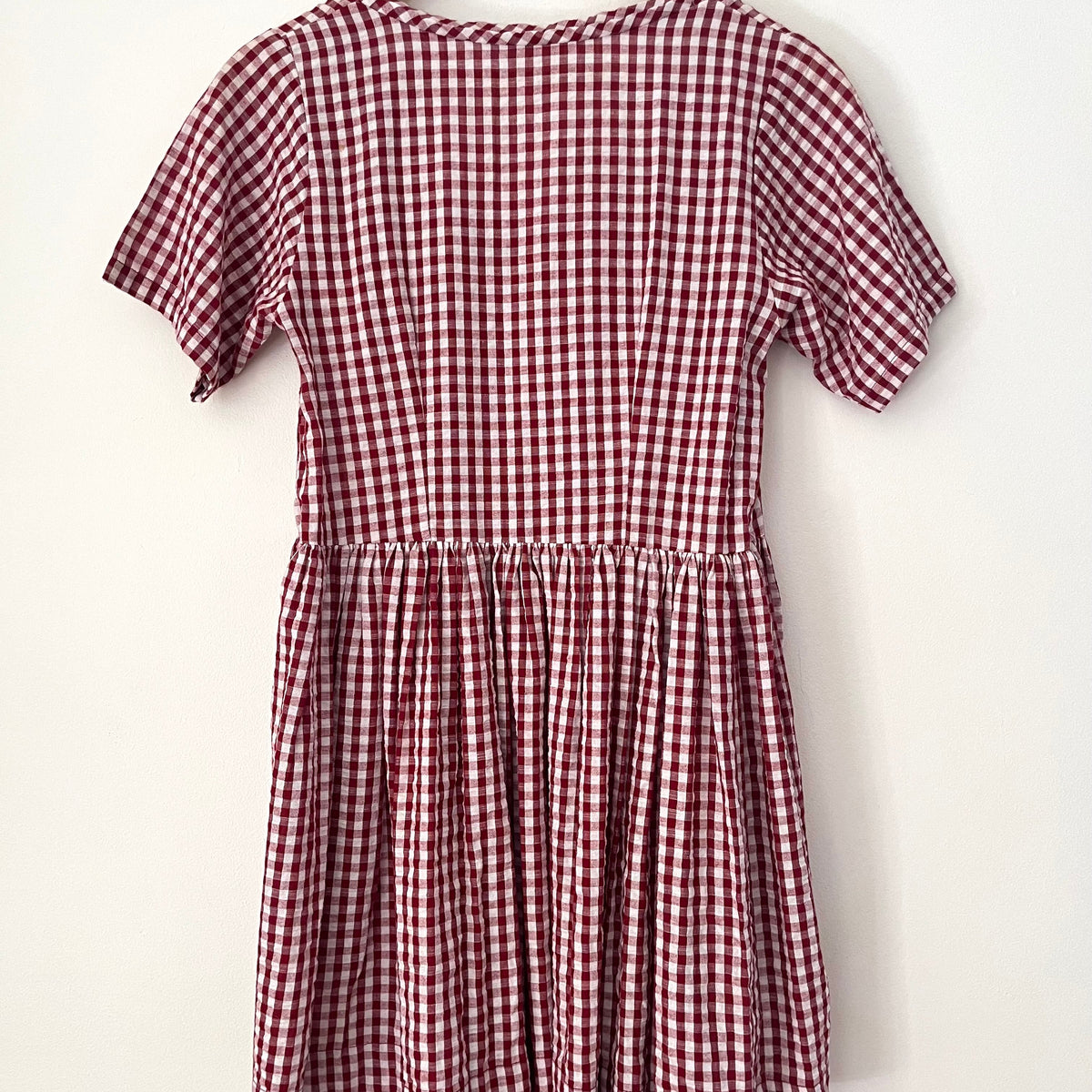Yoli & Otis BNWT GEORGE Dress in Red/Wine Gingham Size 8.