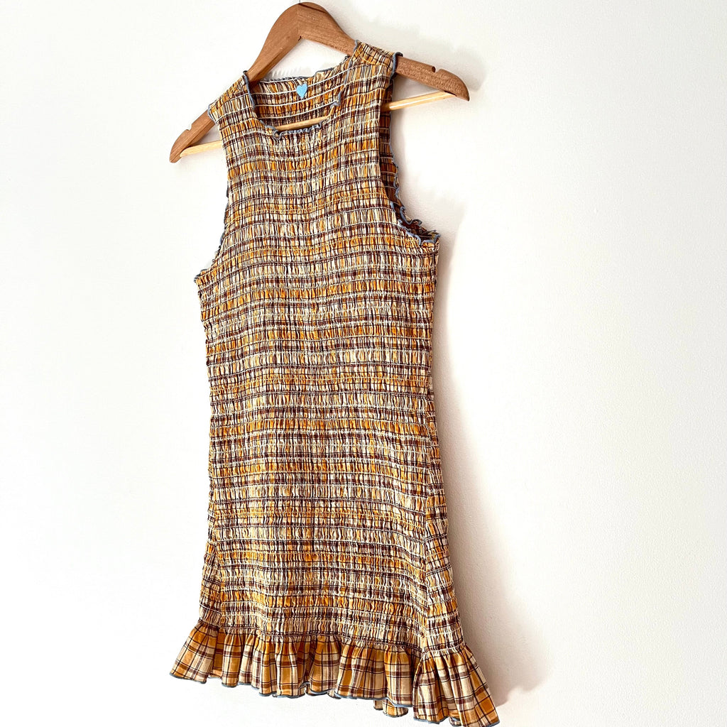 Après Studio x Katharina Lou Shirred Mini Dress Size L/AU12.