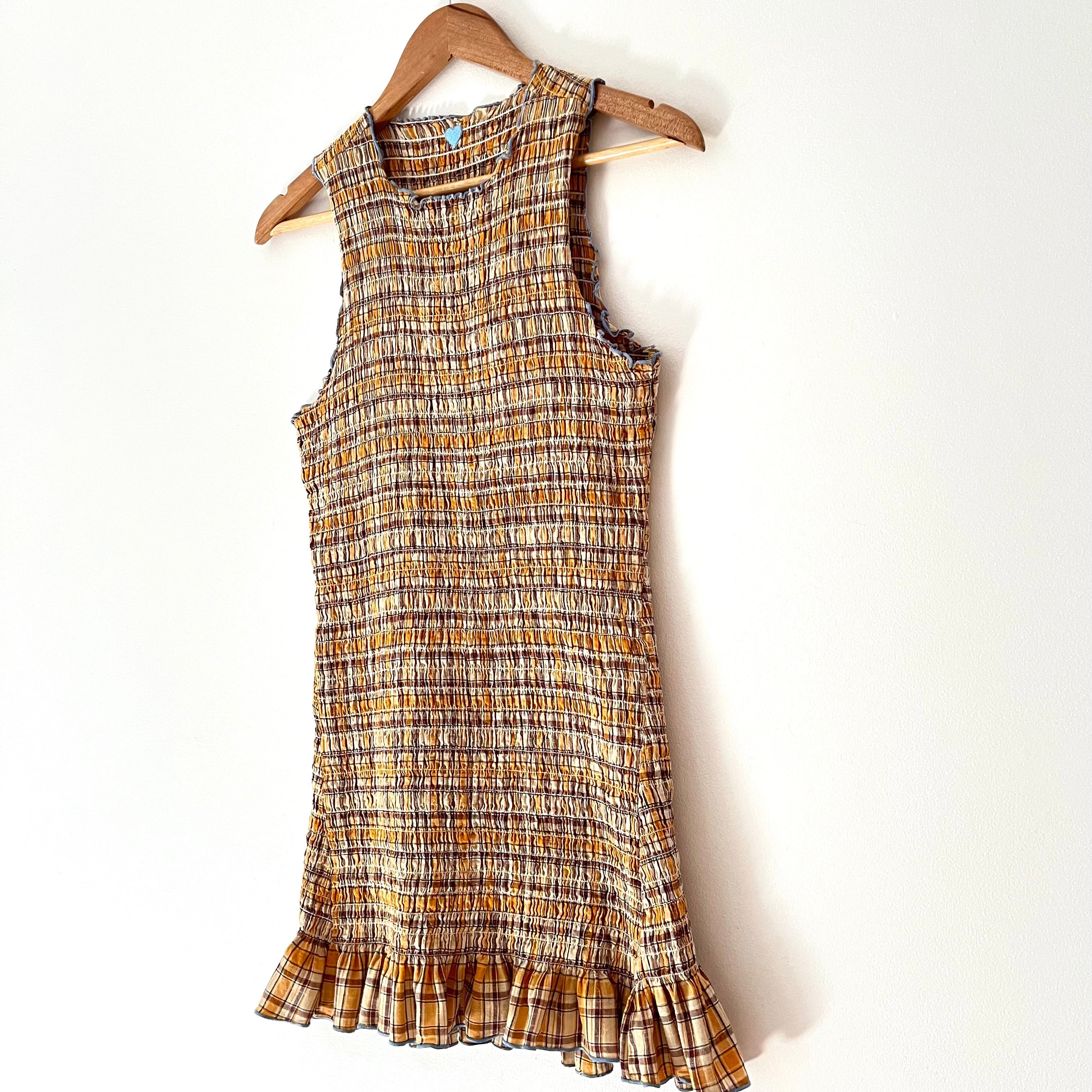Après Studio x Katharina Lou Shirred Mini Dress Size L/AU12.