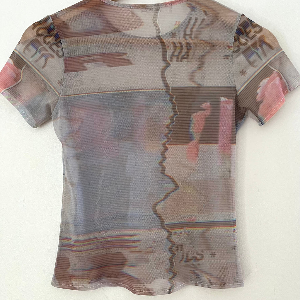 Peachy Den SO HAIR Baby Mesh Tee Size XS.