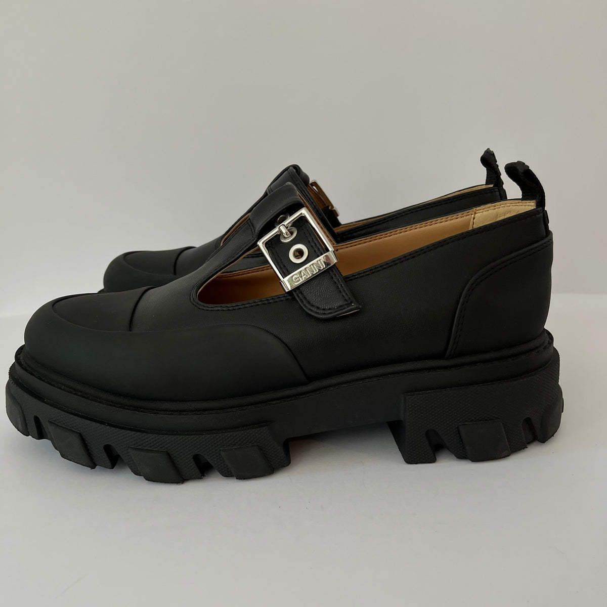 Ganni Cleated Mary Jane Loafers Size IT40/US9.