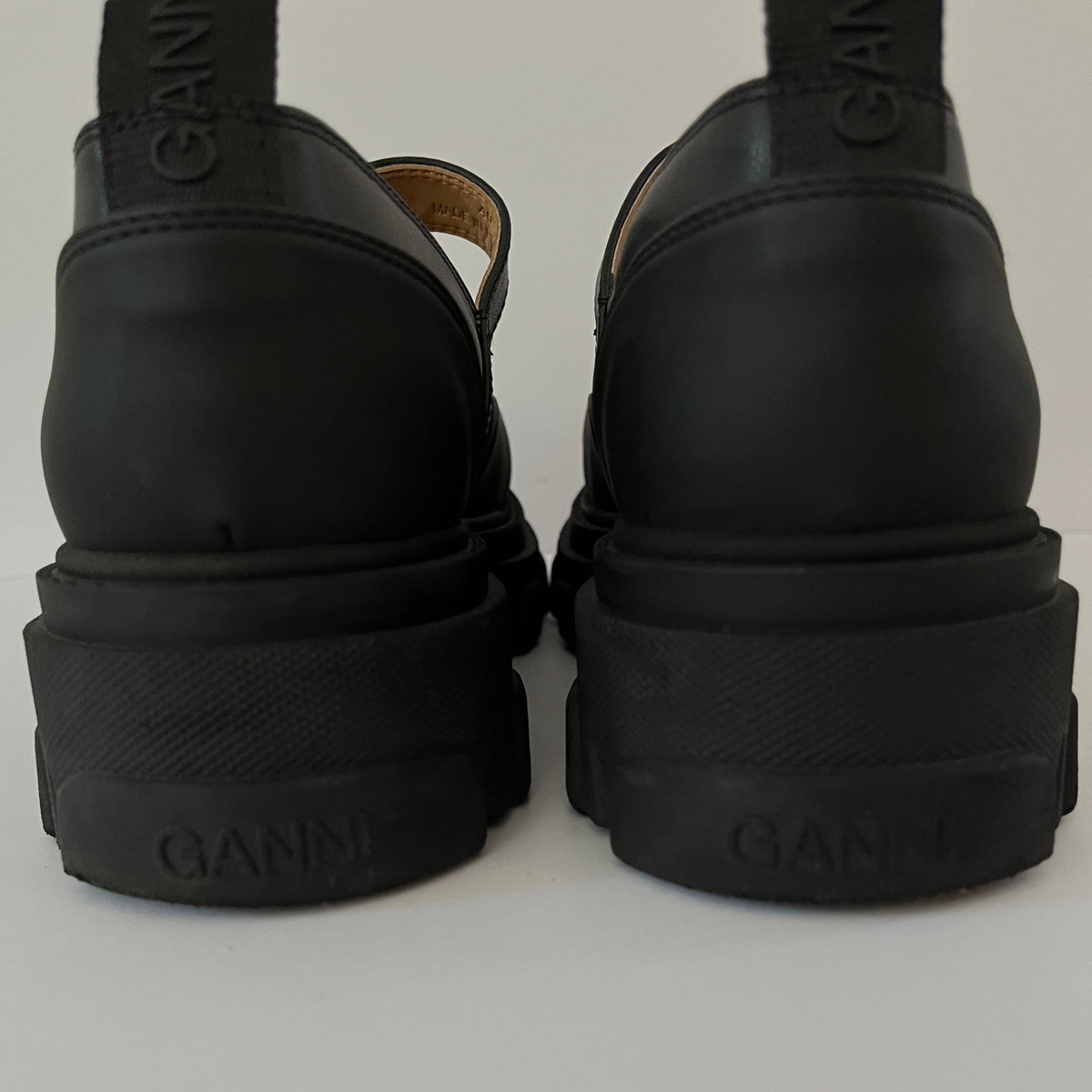 Ganni Cleated Mary Jane Loafers Size IT40/US9.