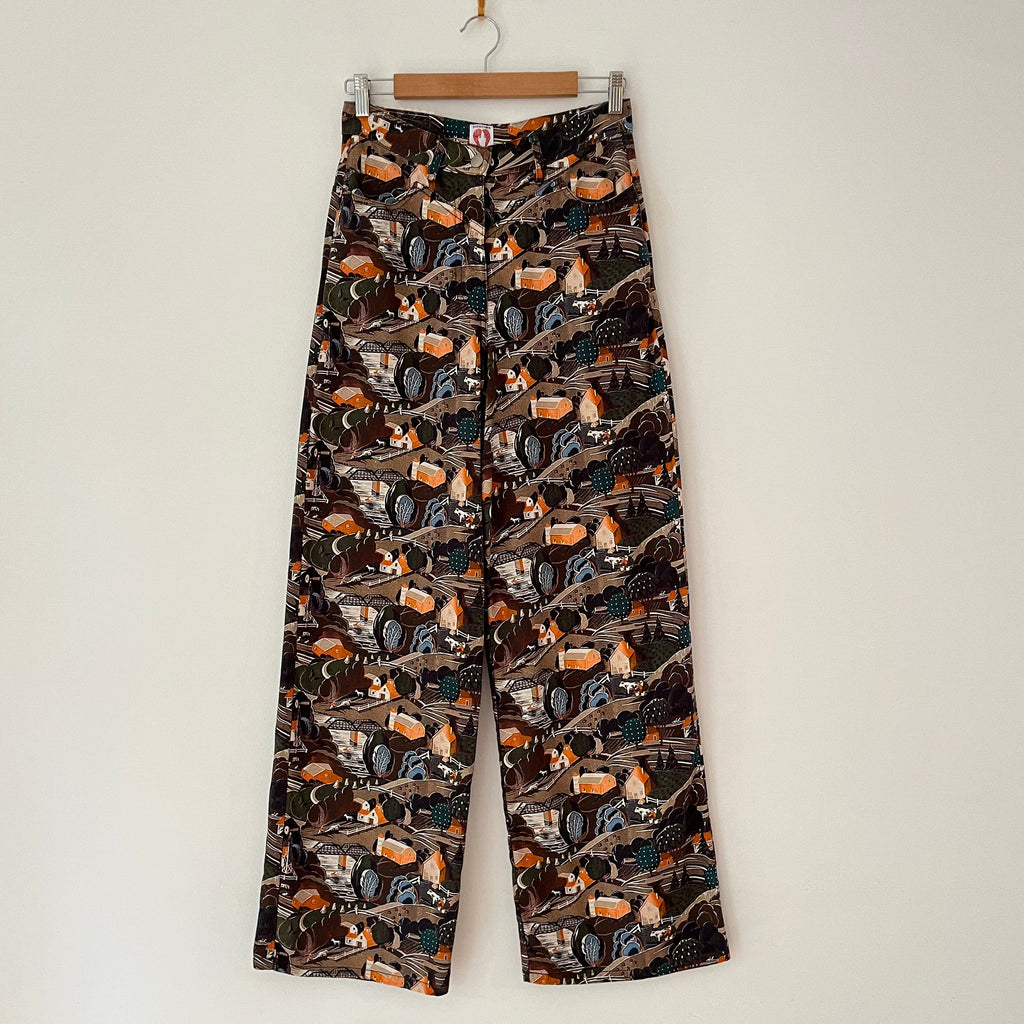Shrimps JEMIMA Printed Wide-leg Pants Size 10.