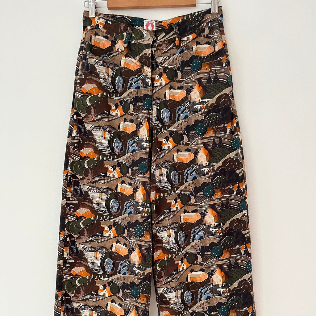 Shrimps JEMIMA Printed Wide-leg Pants Size 10.