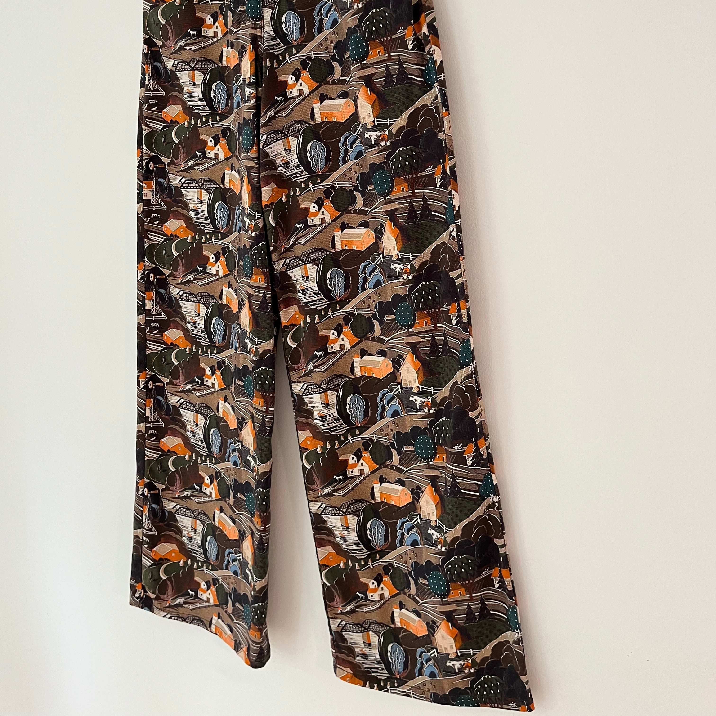Shrimps JEMIMA Printed Wide-leg Pants Size 10.