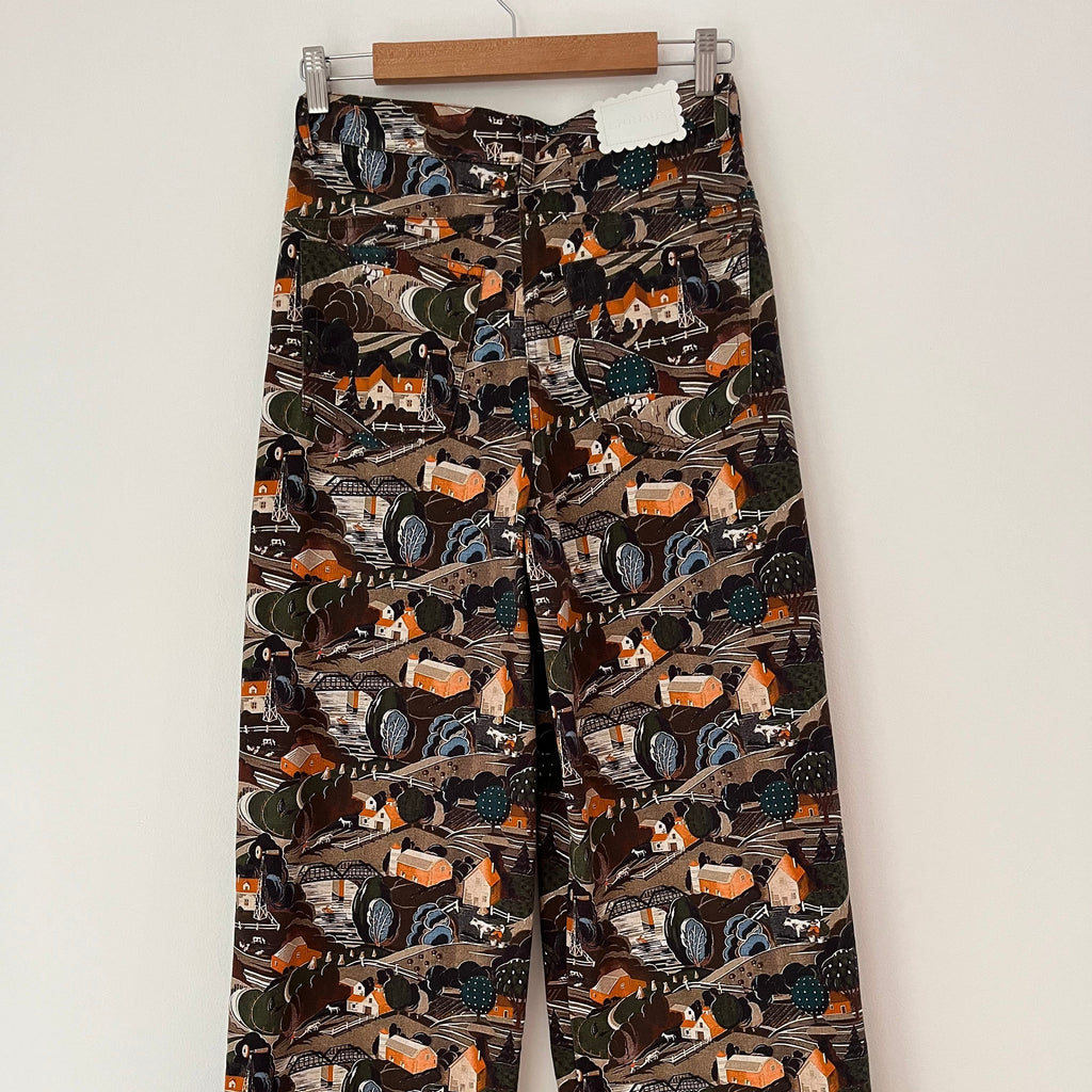 Shrimps JEMIMA Printed Wide-leg Pants Size 10.