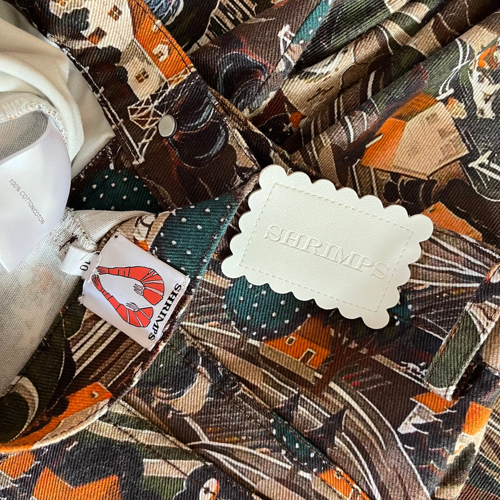 Shrimps JEMIMA Printed Wide-leg Pants Size 10.
