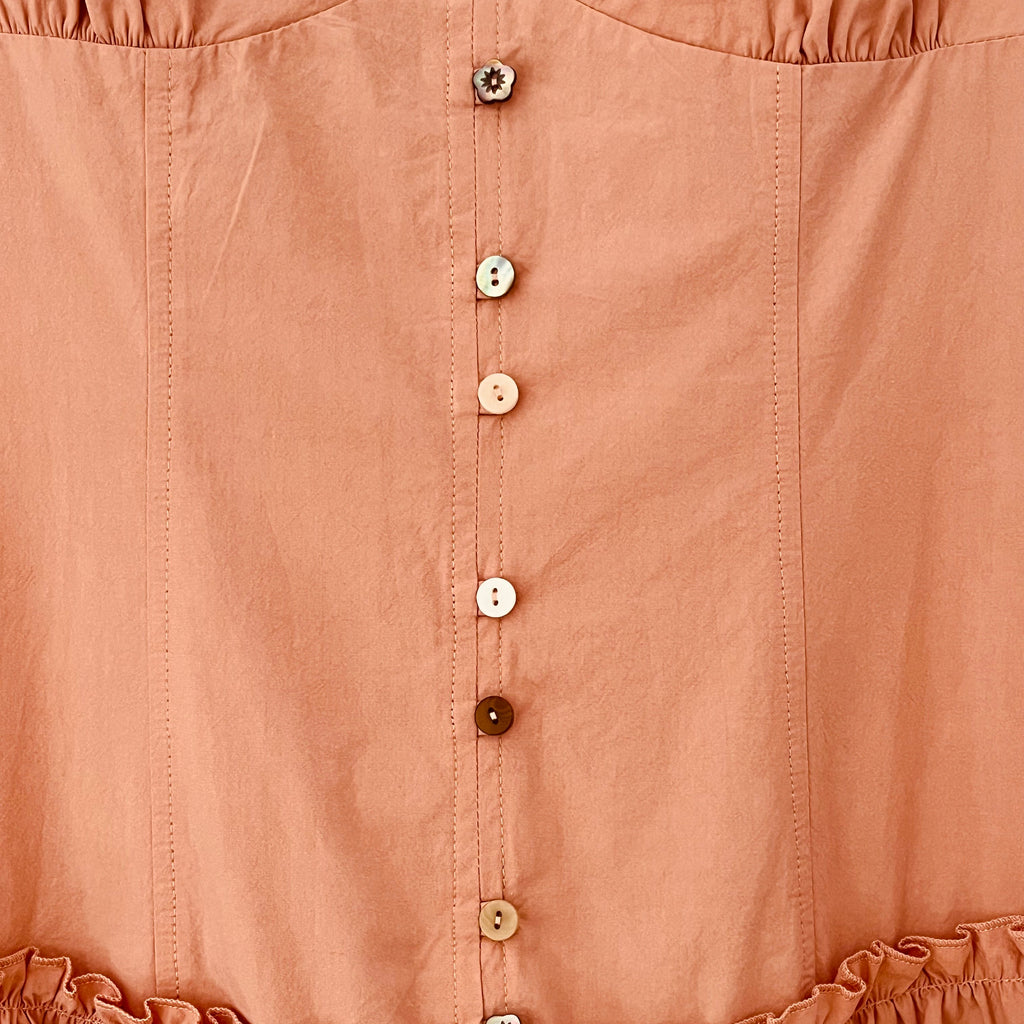 My Mum Made It BNWT Button Dress in Peach Size S.
