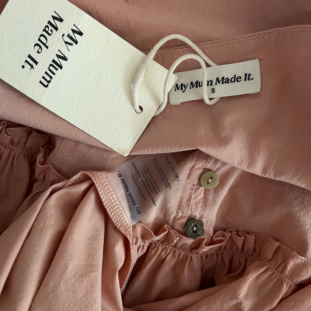 My Mum Made It BNWT Button Dress in Peach Size S.