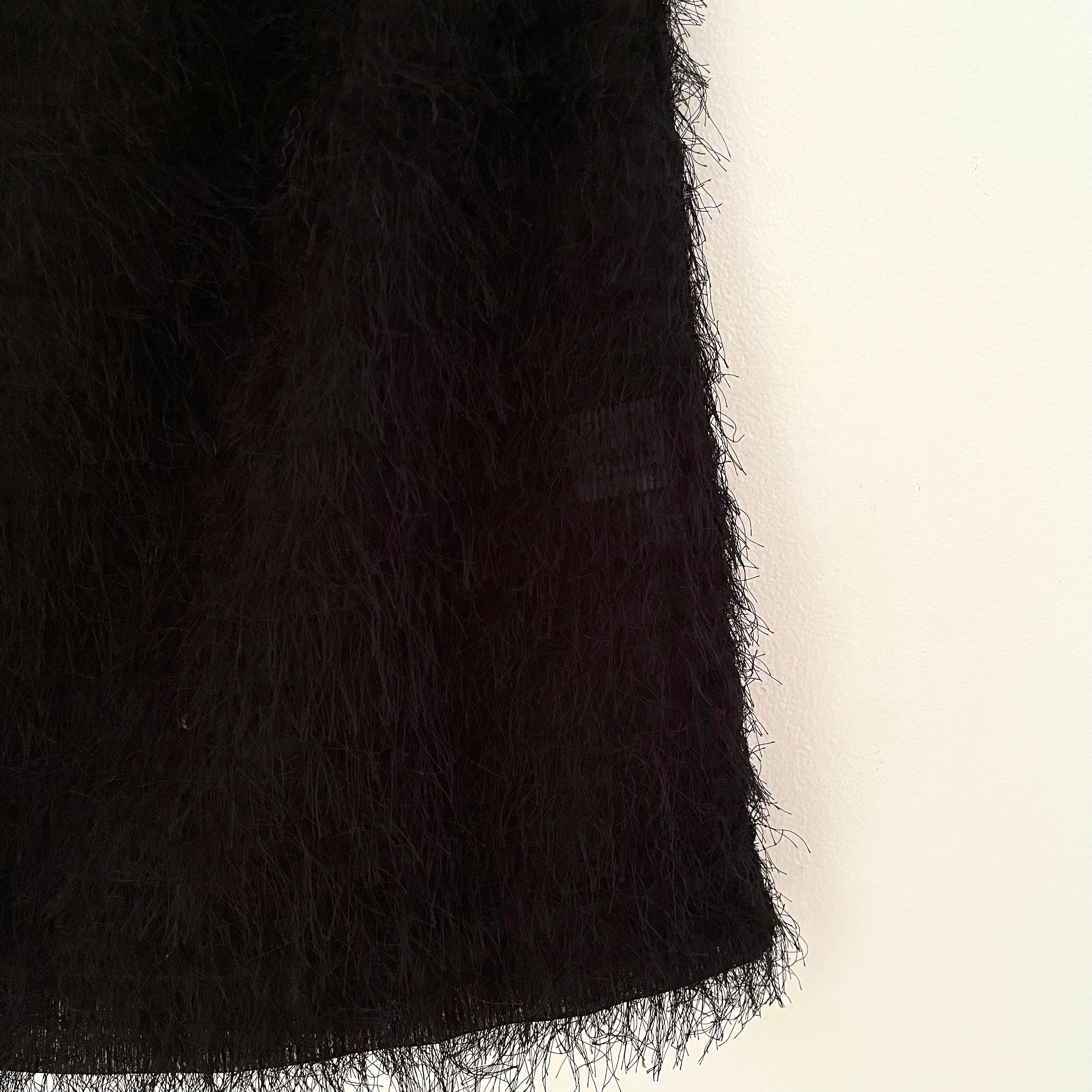 Après Studios Black Fringe Mini Dress Size AU6.