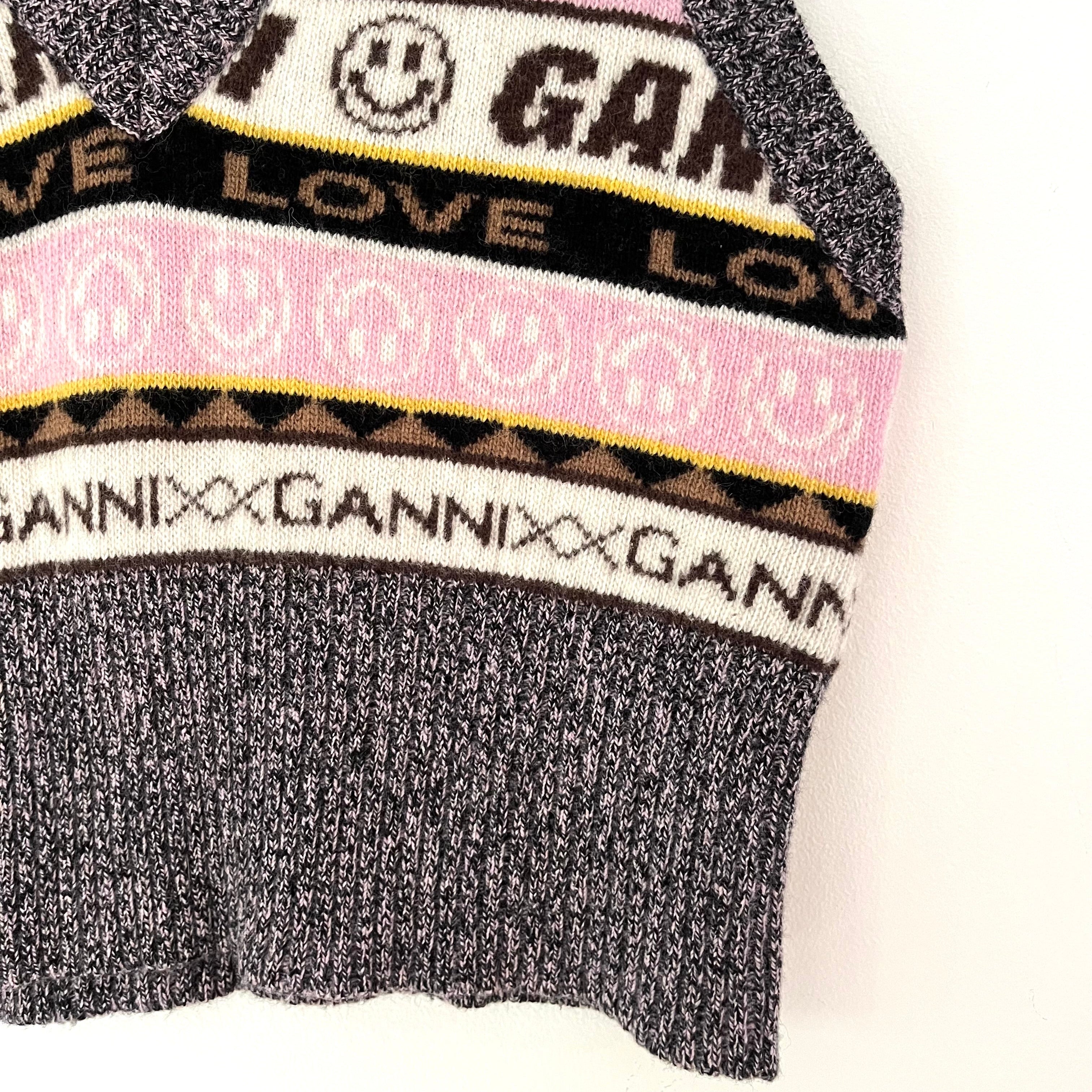 Ganni Multicolour Jacquard Vest Size S.