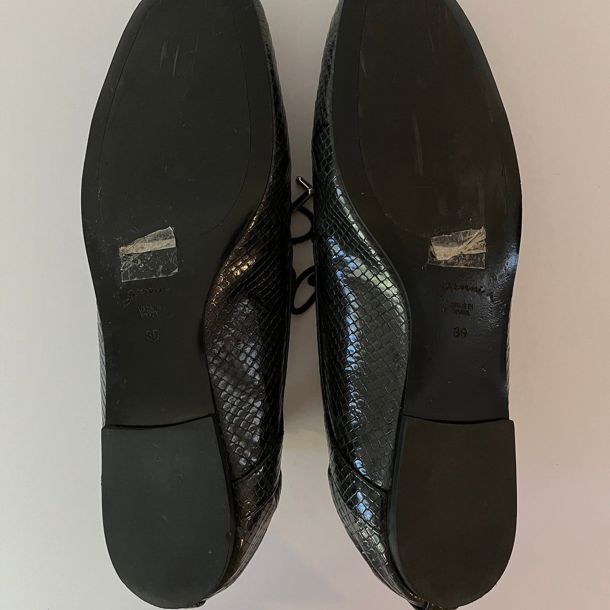 Ganni EYELET Lace Up Ballet Flats Size 39.