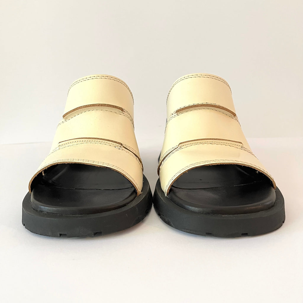 Miista E8 JADZIA Leather Block Heel Mules Size 37.
