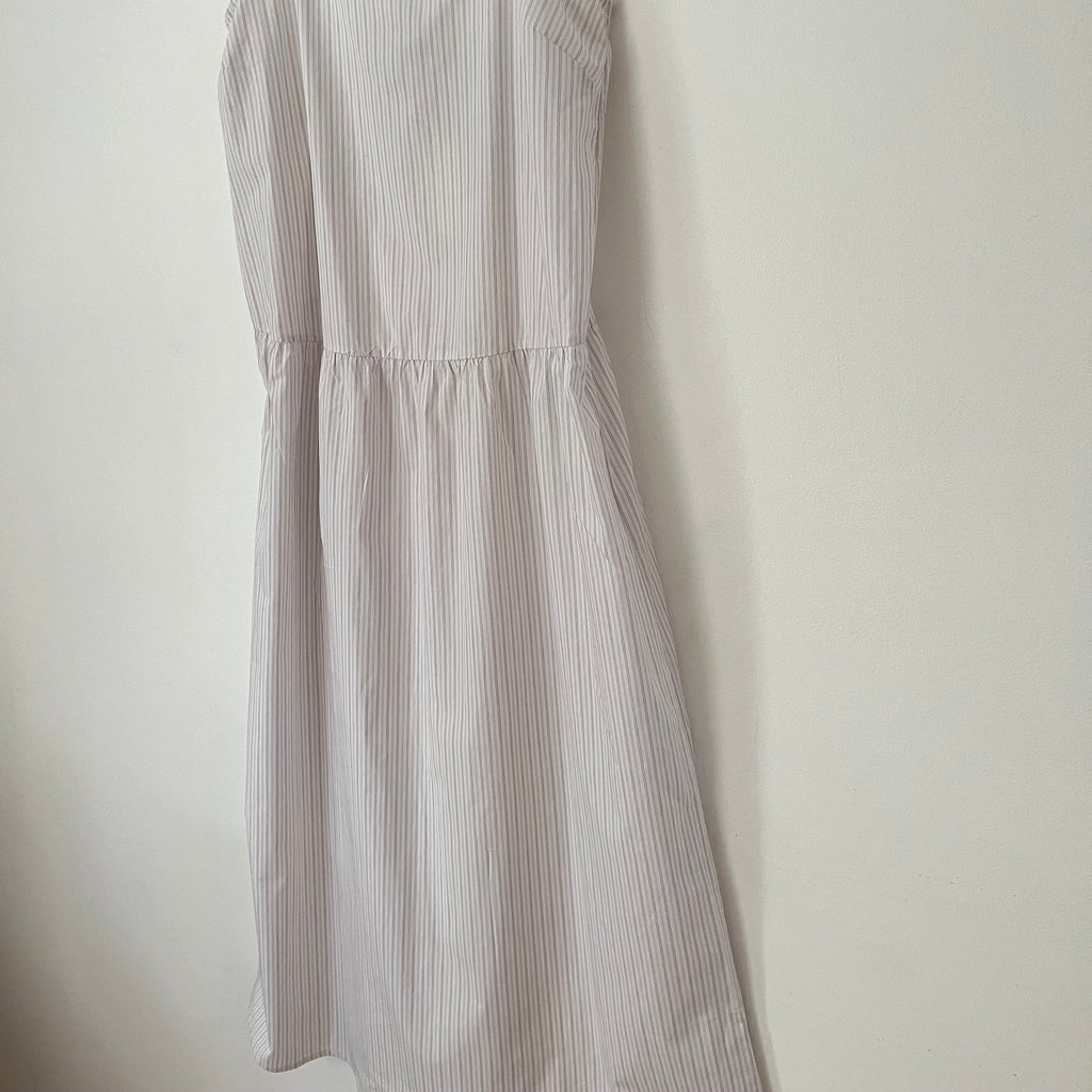 Deiji Studios BNWT PEPLUM Dress in Pacific Stripe Size M.